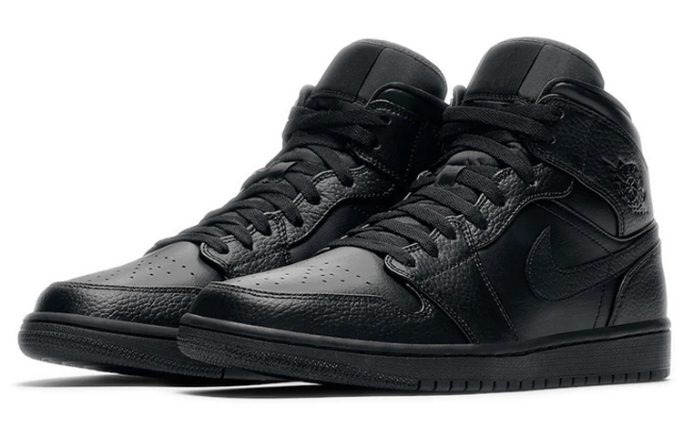 Air Jordan 1 Mid 'Triple Black' 2020 554724-091