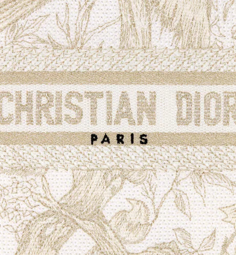 MINI DIOR BOOK TOTE PHONE BAG Dior Jardin d'Hiver Embroidery with Gold-Tone Metallic Thread (13 x 18 x 5 cm)