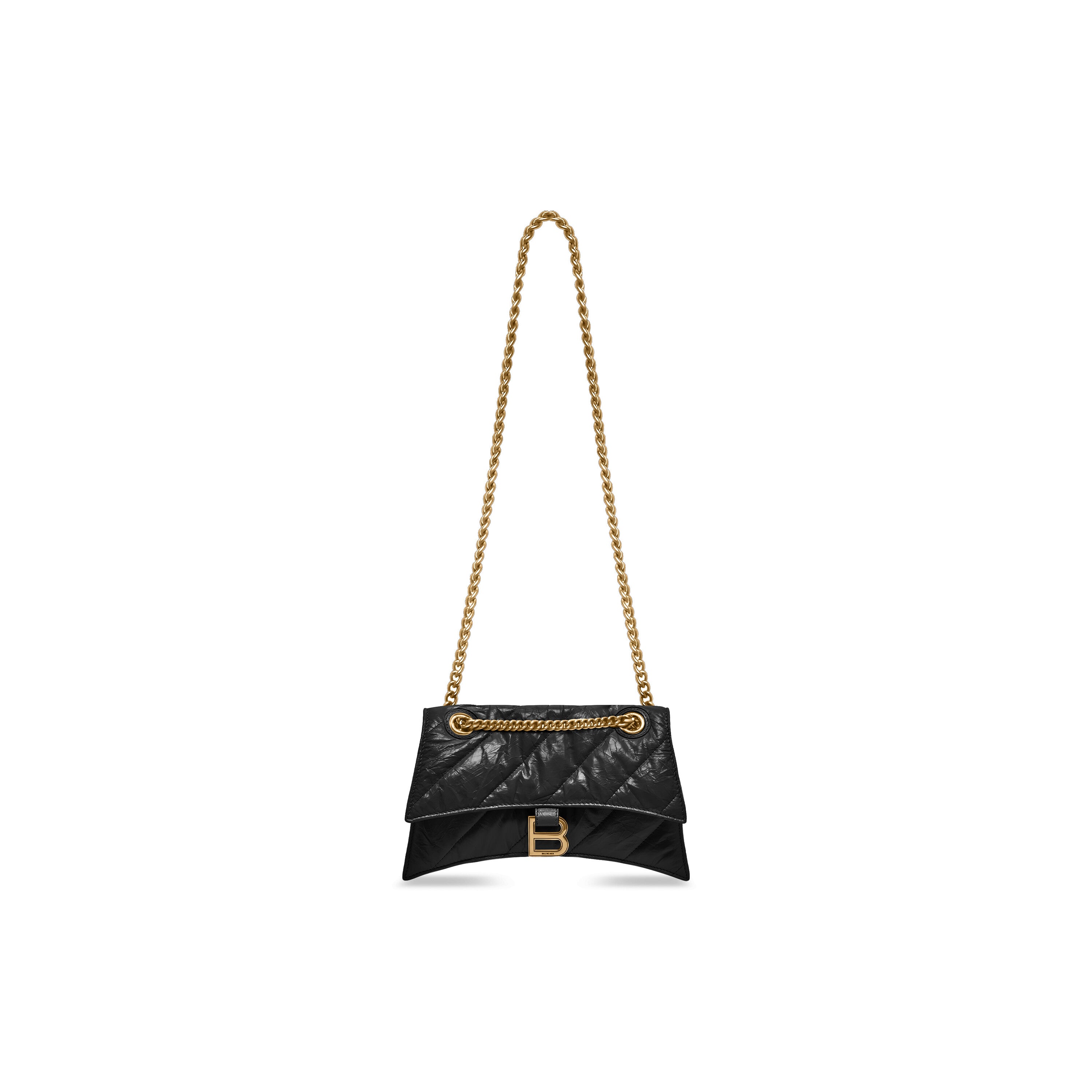WOMEN'S CRUSH SMALL CHAIN BAG QUILTED IN BLACK