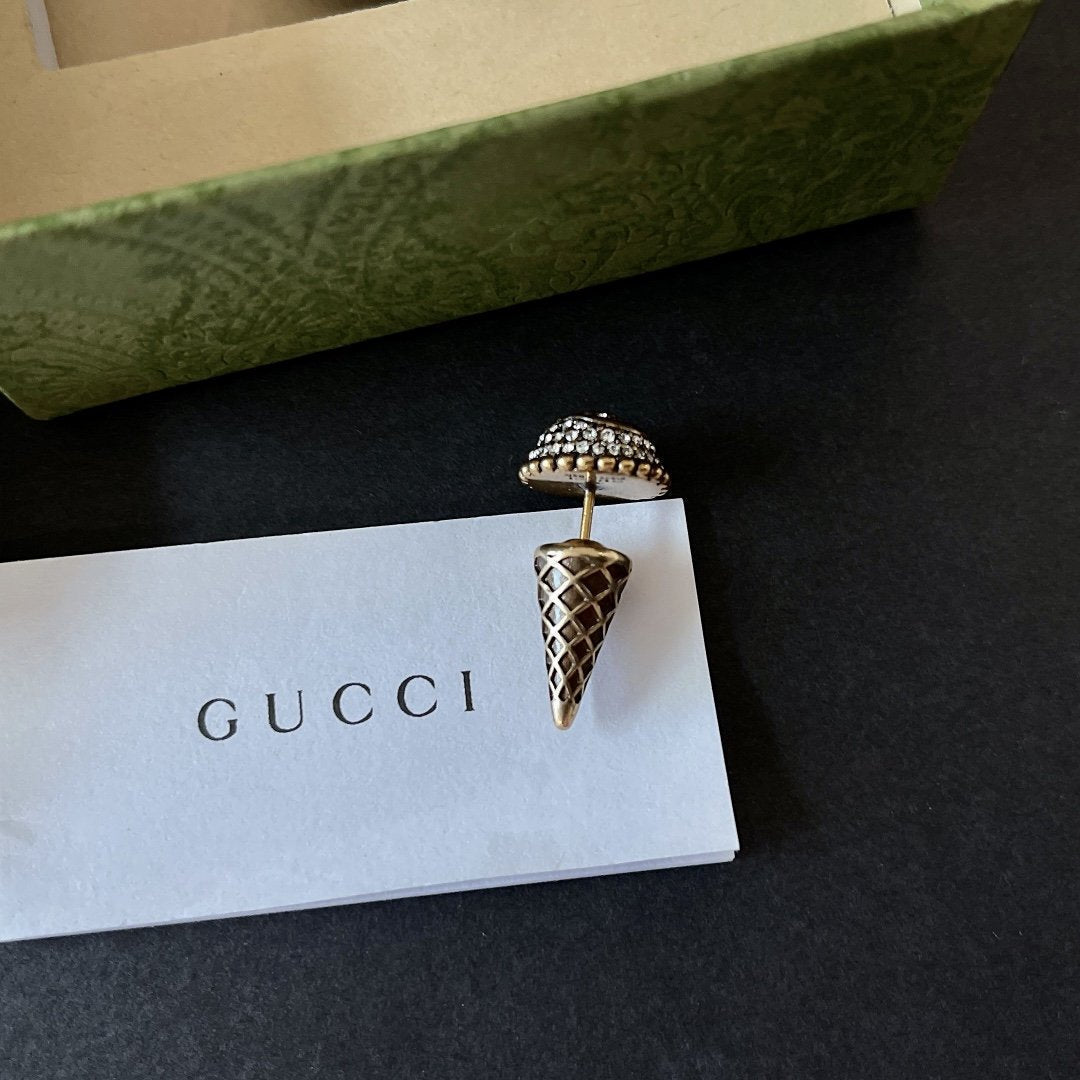 retro ice cream rhinestone earrings