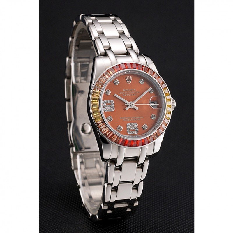Replica Rolex Datejust 33mm Orange Dial REP016821