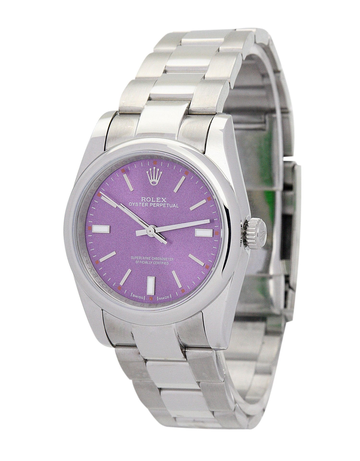 Replica Rolex Oyster Perpetual Lady 31mm Purple Dial 177200