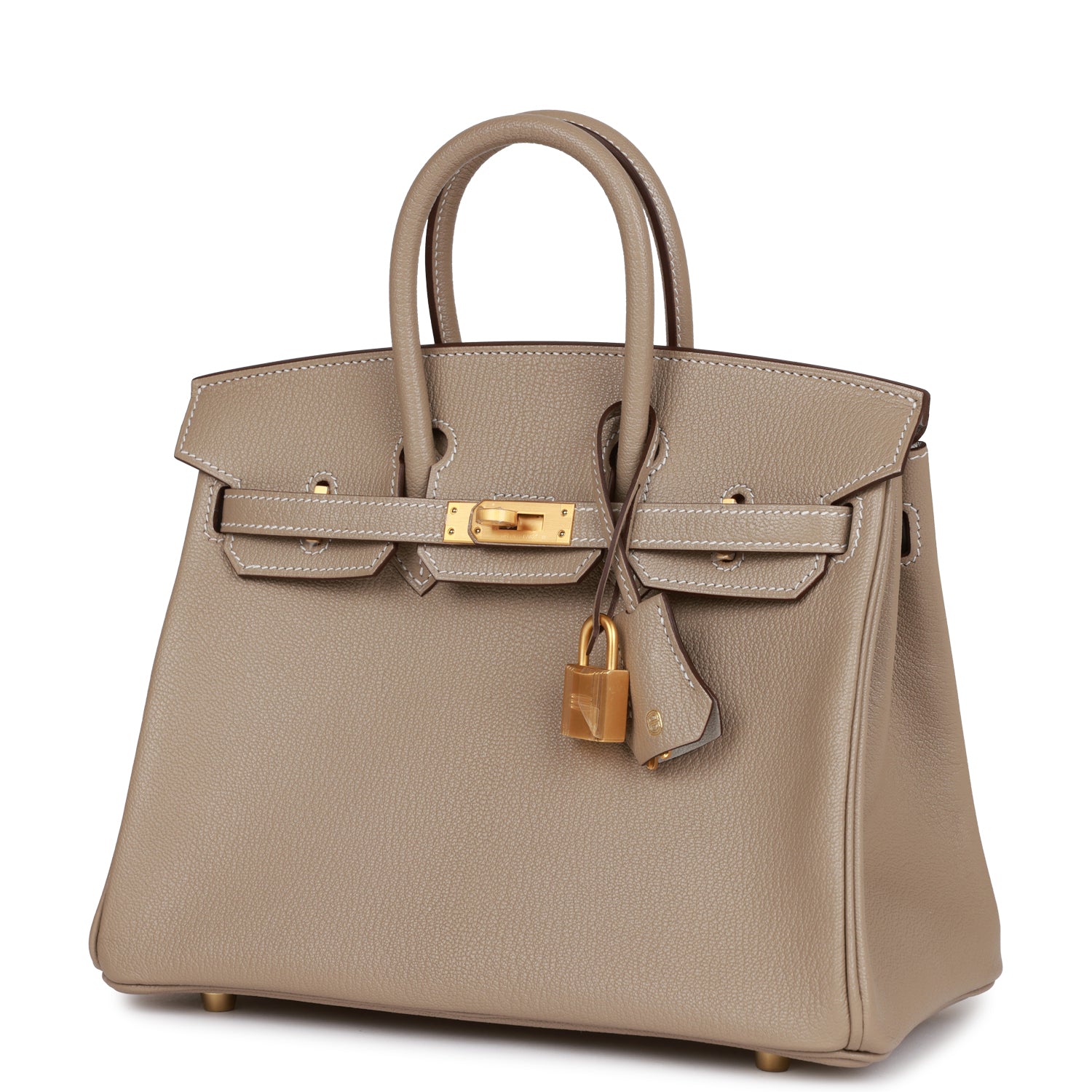 Hermès Special Order (HSS) Birkin 25 Gris Tourterelle Verso Chevre Brushed Gold Hardware