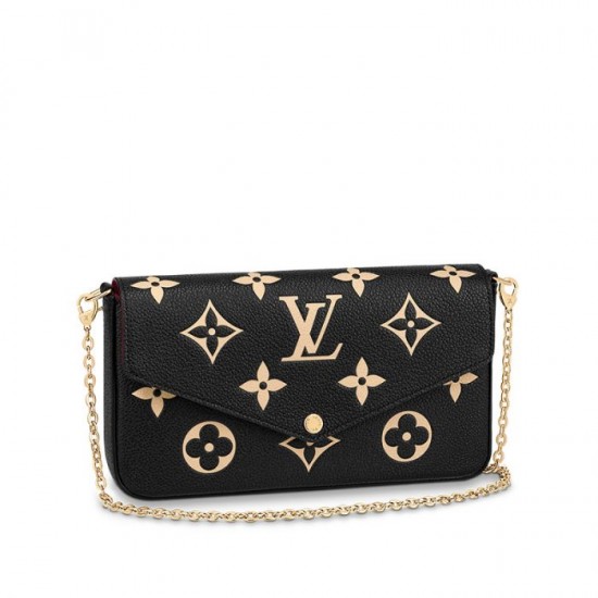 Louis Vuitton Félicie Pochette Gray M69977 Black M80482