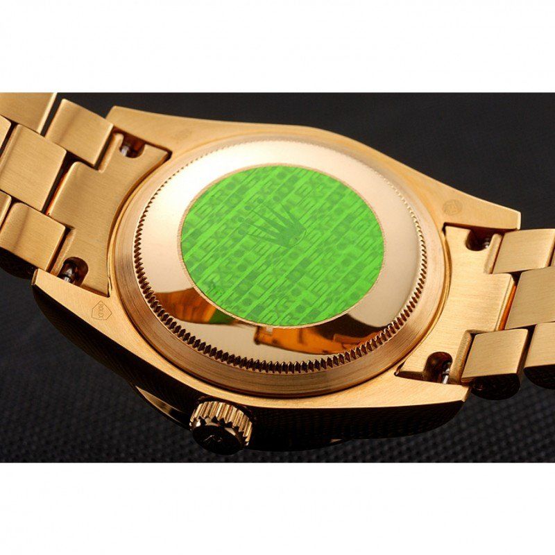 Swiss Rolex Day-Date Diamond Pave Gold Dial Gold Diamond Bracelet 1453954