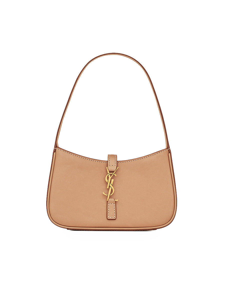 YSL Le 5 a 7 Mini Hobo Bag in Vegetable-Tanned Leather