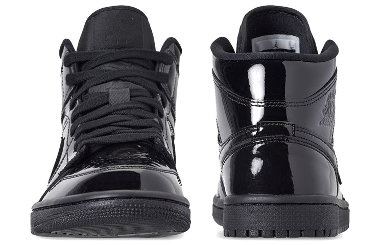 (WMNS) Air Jordan 1 Mid Patent SE 'Triple Black' BQ6472-002