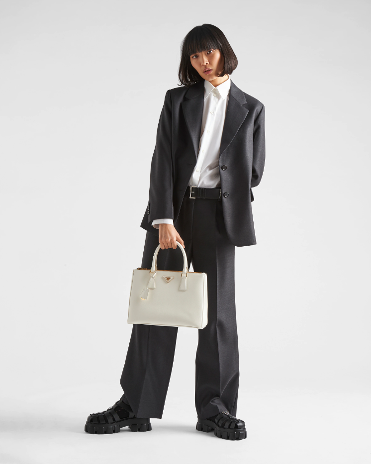 Prada Large Galleria Saffiano leather bag - White