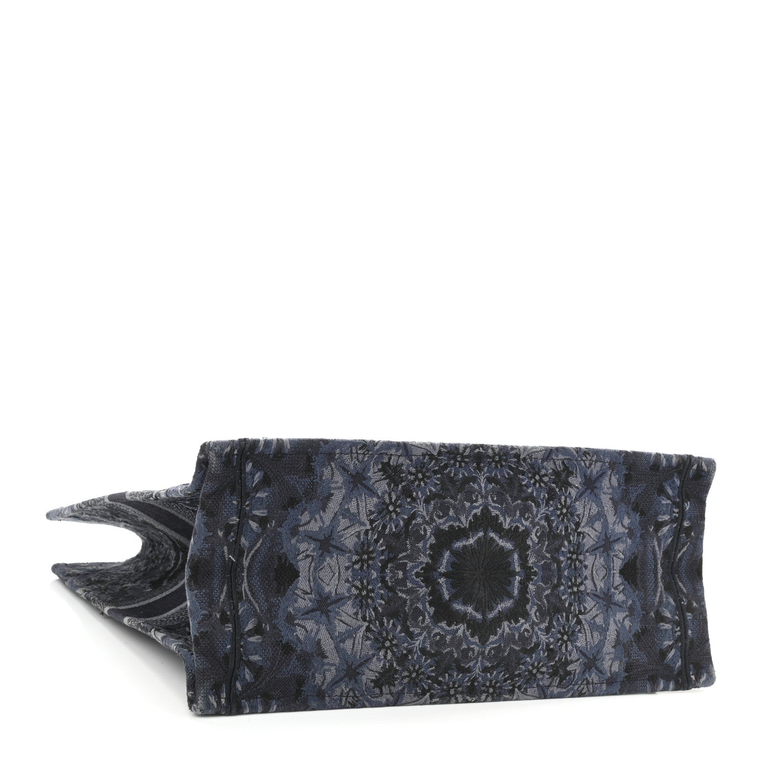 CHRISTIAN DIOR Canvas Embroidered Large KaleiDioroscopic Book Tote Blue