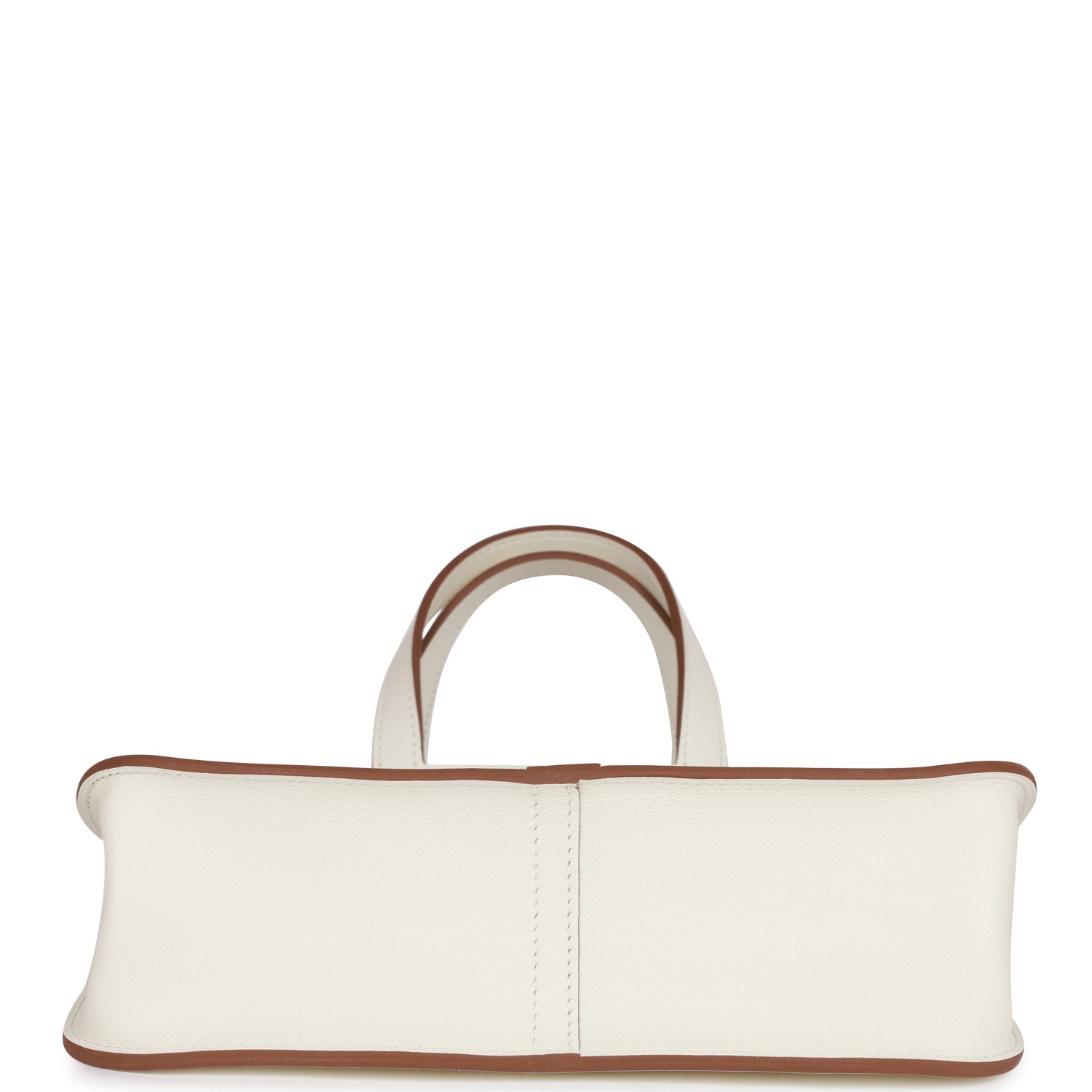 Hermès Halzan 25 White Evercolor Gold Hardware