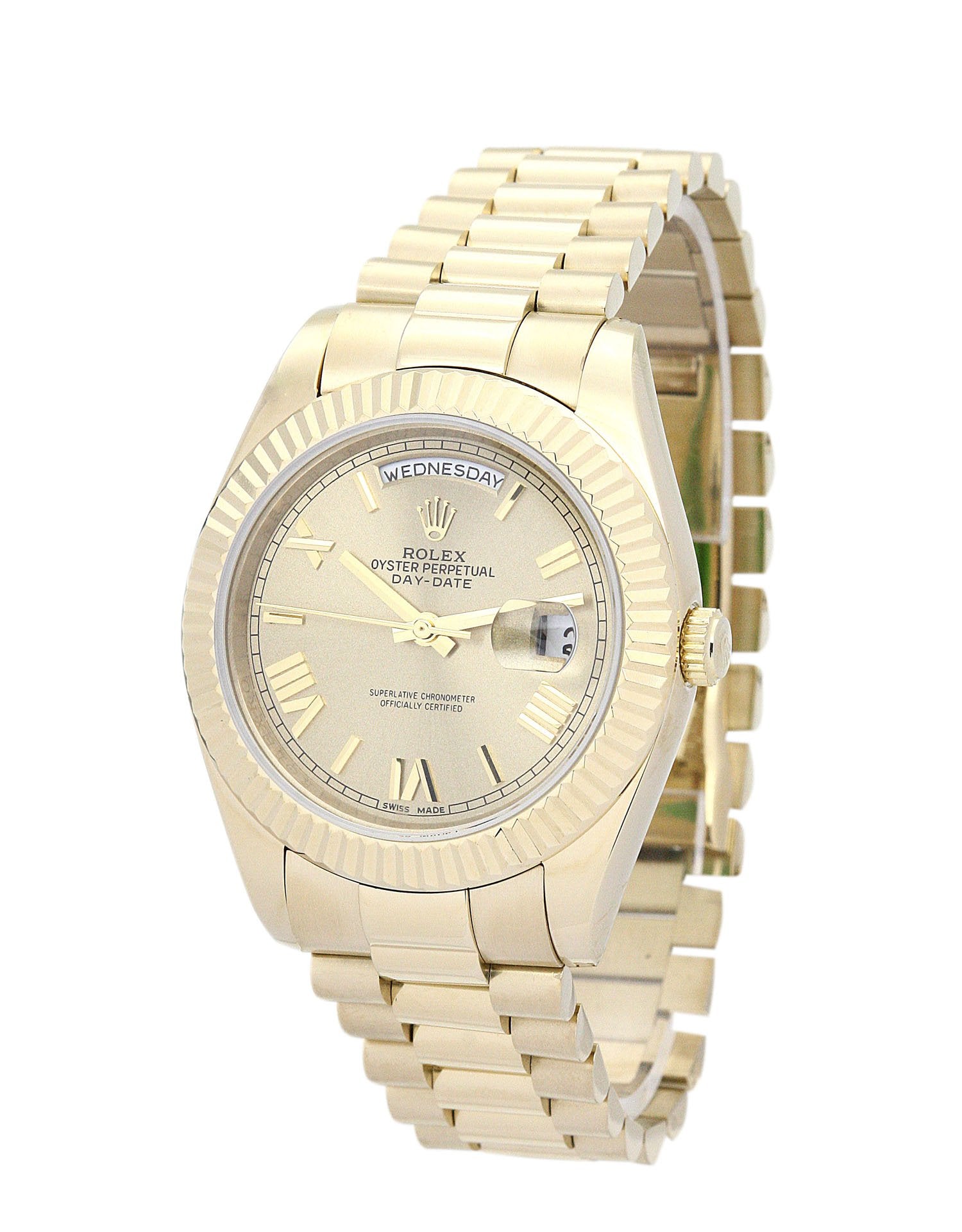 Replica Rolex Day-Date II 41mm Gold Dial 218238