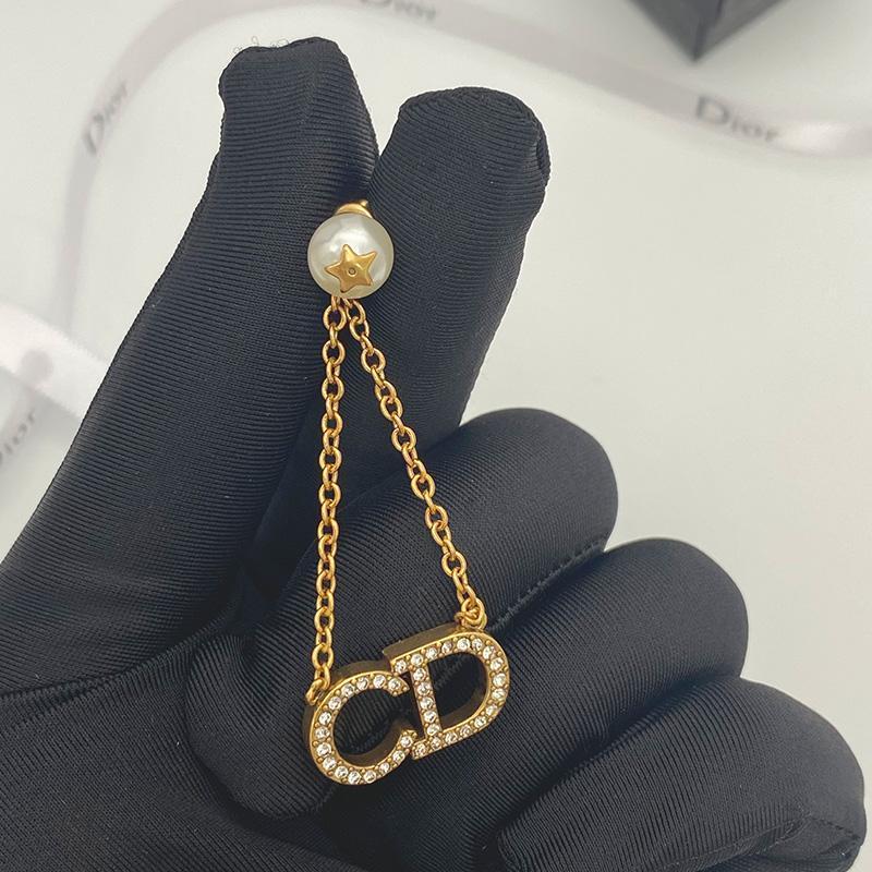 retro rhinestone pendant earrings