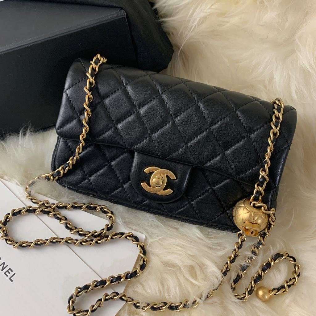 【Weekly Specials】Chanel Pearl Crush Flap Bag Quilted Lambskin Mini