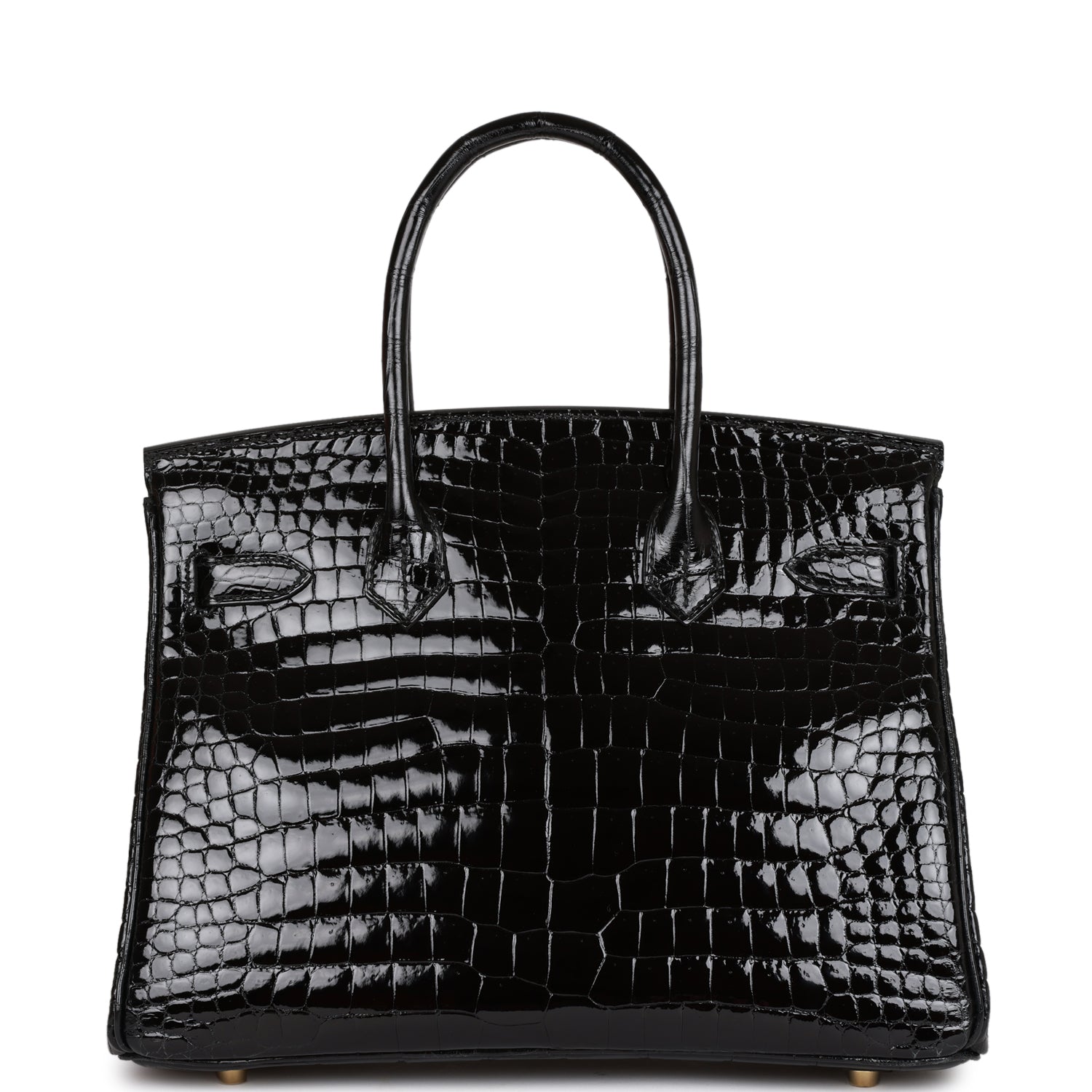 Hermès Birkin 30 Black Shiny Niloticus Crocodile Gold Hardware
