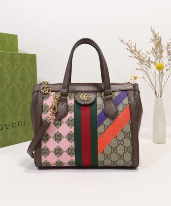 Gucci Ophidia Small Tote Bag 547551 Dark Coffee