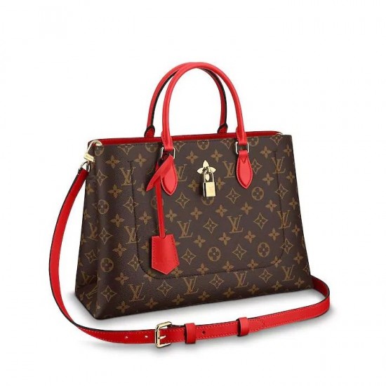 Louis Vuitton Flower Tote Black M43550 Red M43553