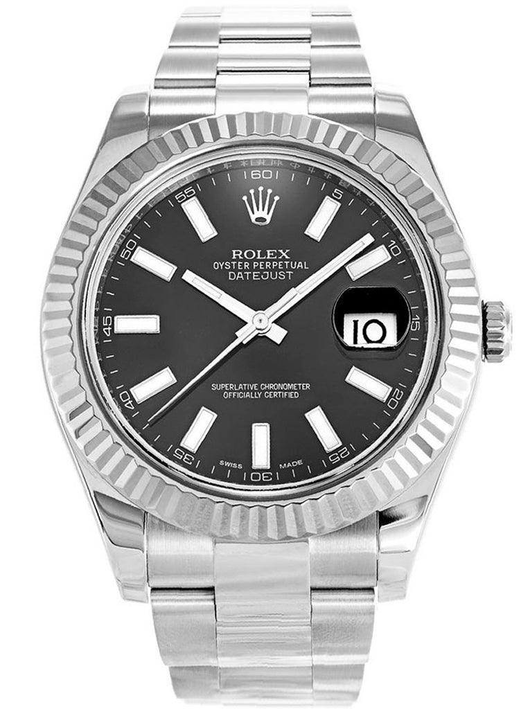 Replica Rolex Datejust 41mm Black Dial 116334