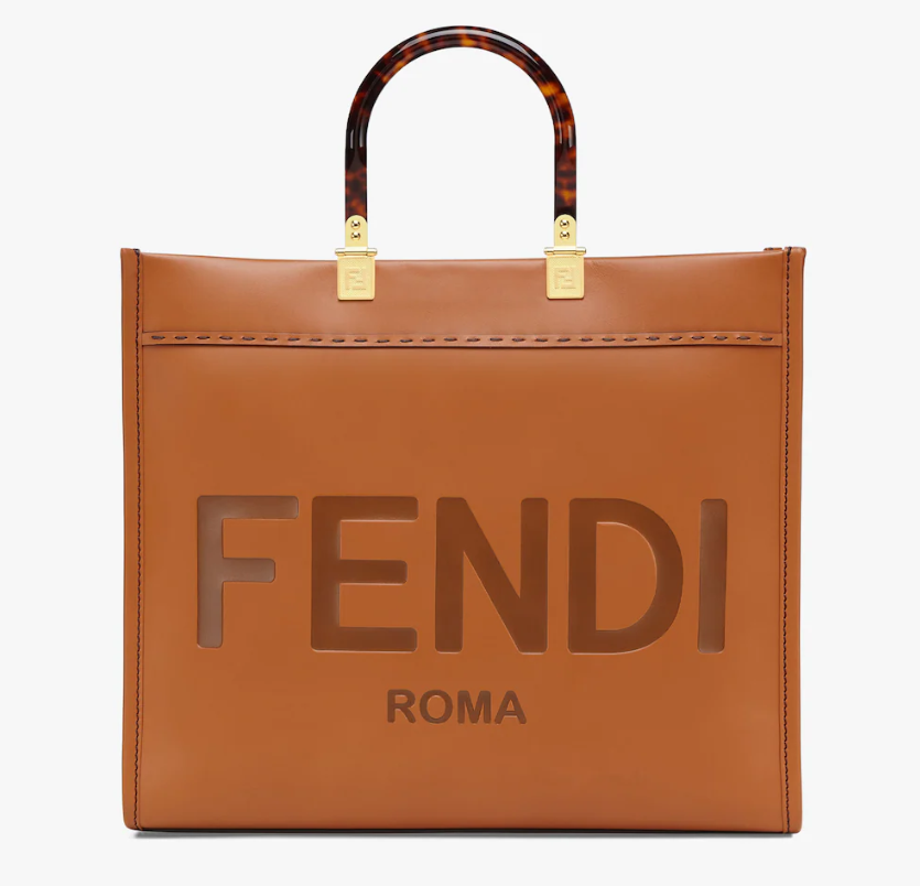Fendi Sunshine Medium - Brown leather shopper