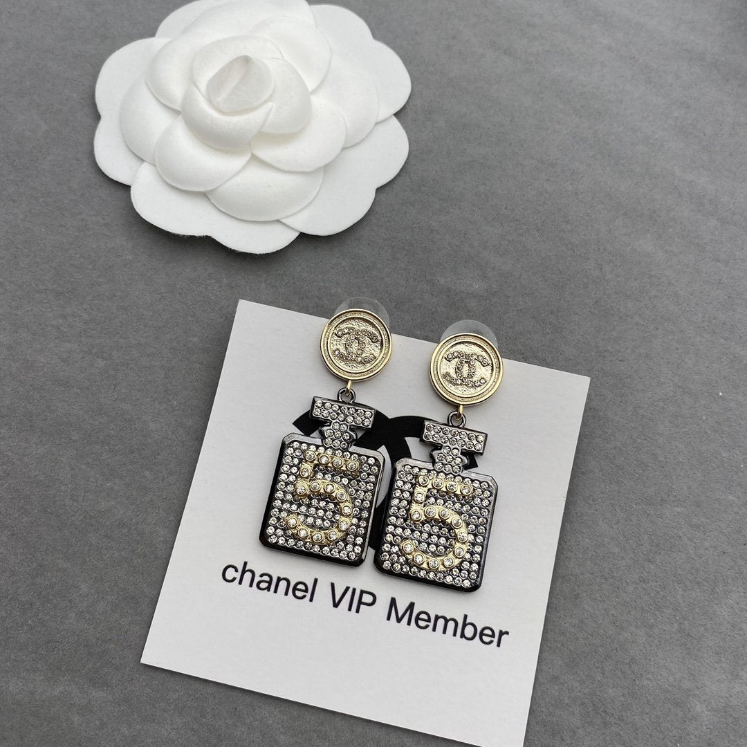 Vintage Light Golden Water Bottle Earrings