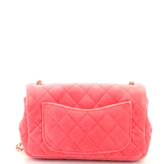 Chanel Pearl Crush Flap Bag Quilted Velvet with Crystal Detail Mini