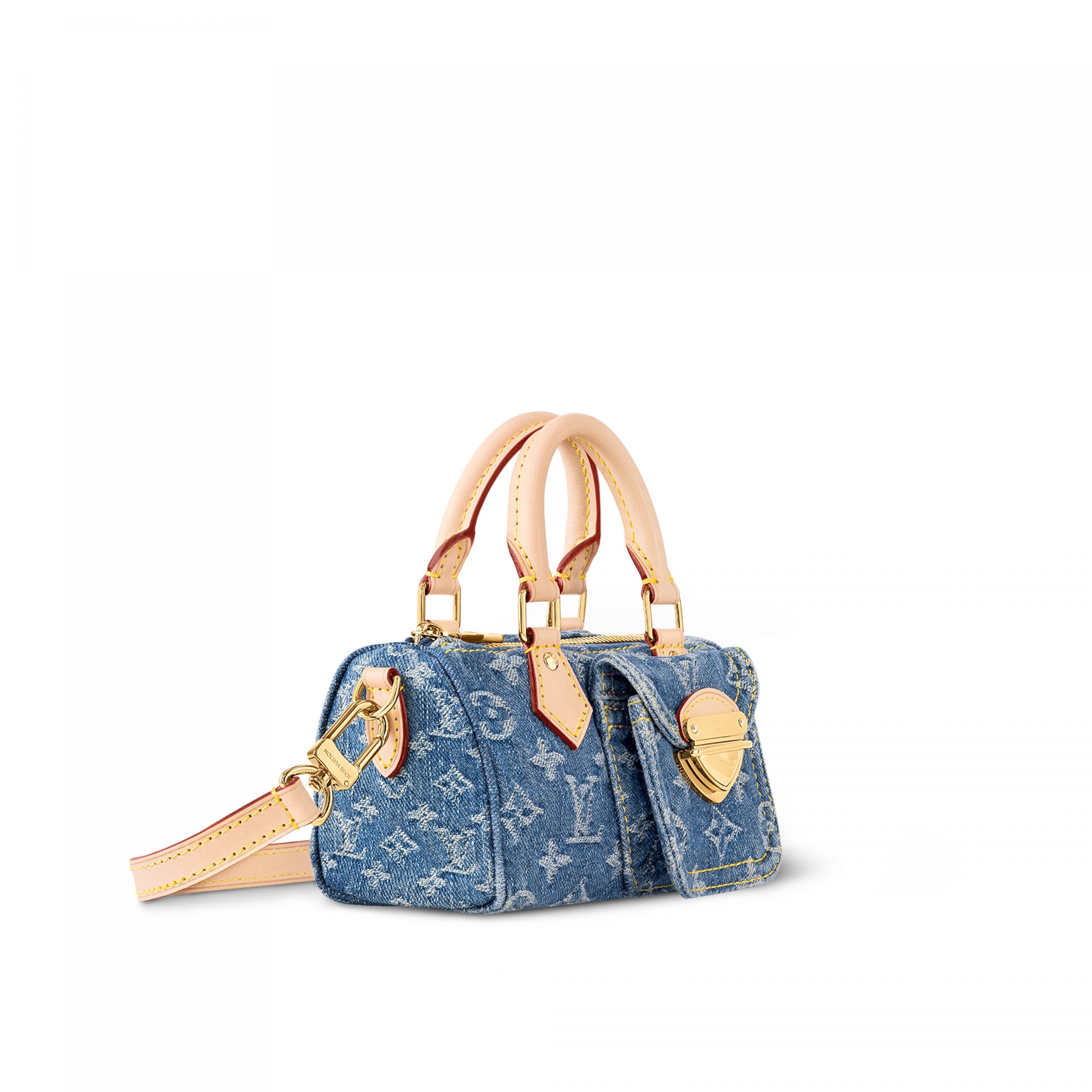 Louis Vuitton M82950 Nano Speedy Denim Blue