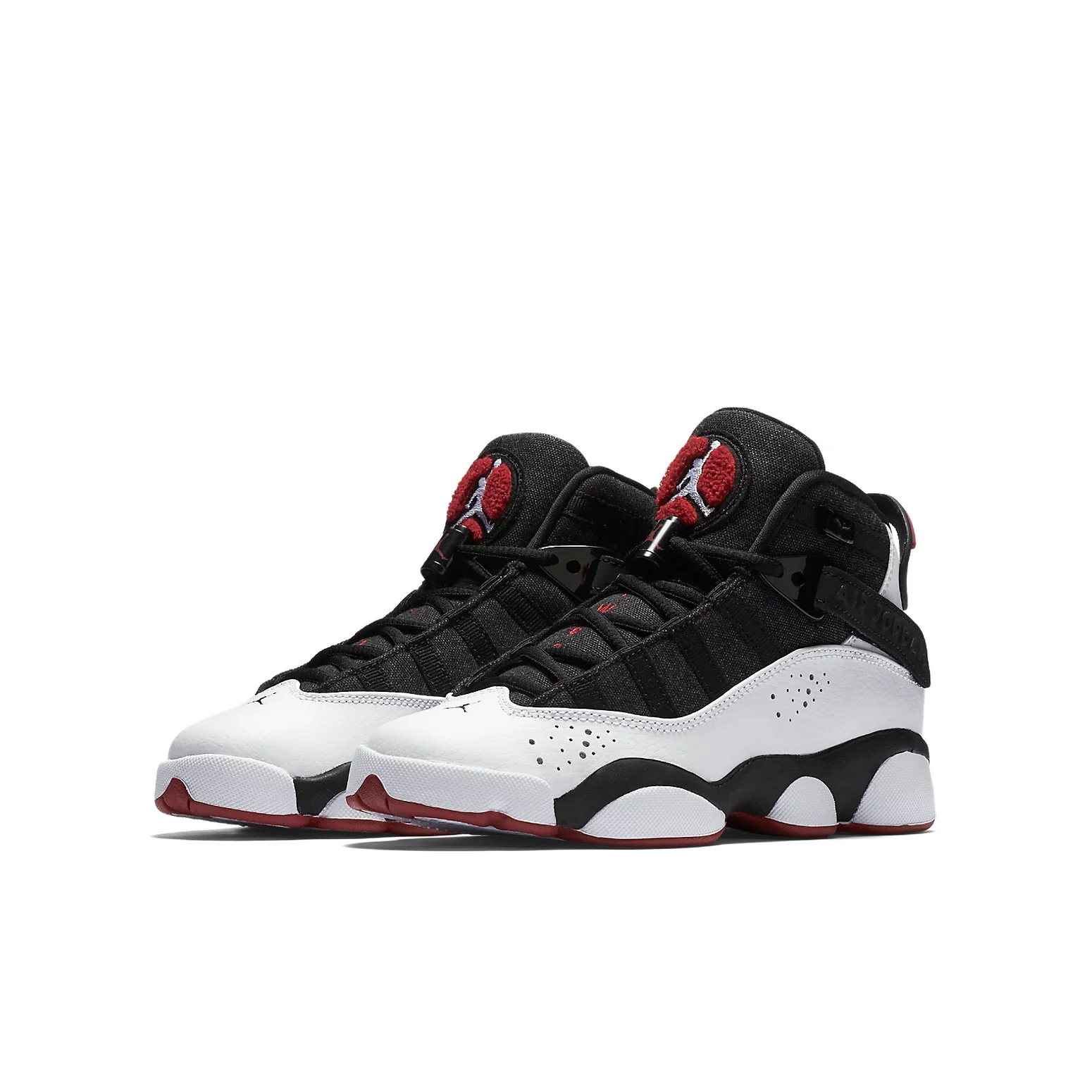(GS) Air Jordan 6 Rings 'Black White Gym Red' 323419-012