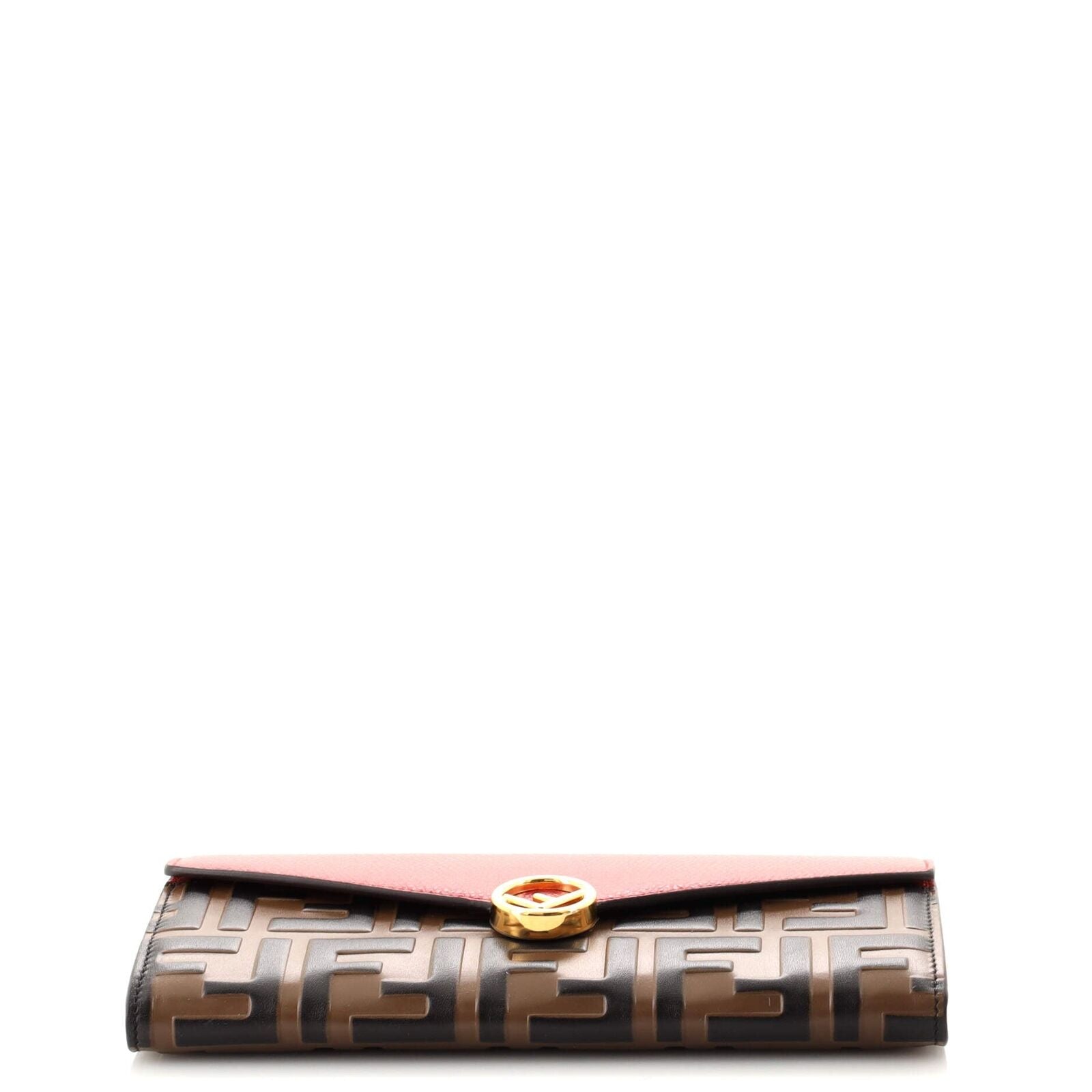 Fendi Continental with Chain in Red Leather