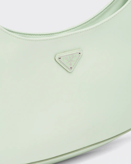 Prada Cleo brushed leather shoulder bag - Aqua