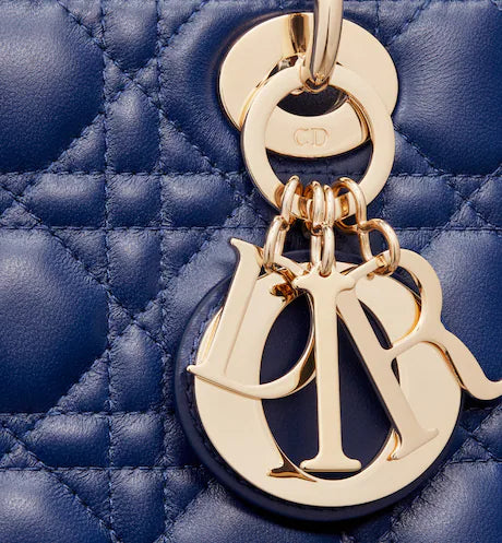 SMALL LADY DIOR MY ABCDIOR BAG Royal Blue Cannage Lambskin