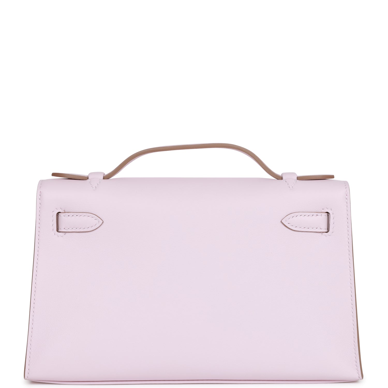 Hermès Kelly Pochette Mauve Pale Swift Palladium Hardware