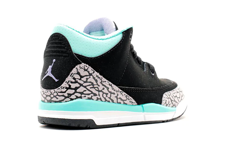 (GS) Air Jordan 3 Retro 'Black Purple Turquoise' 441141-045
