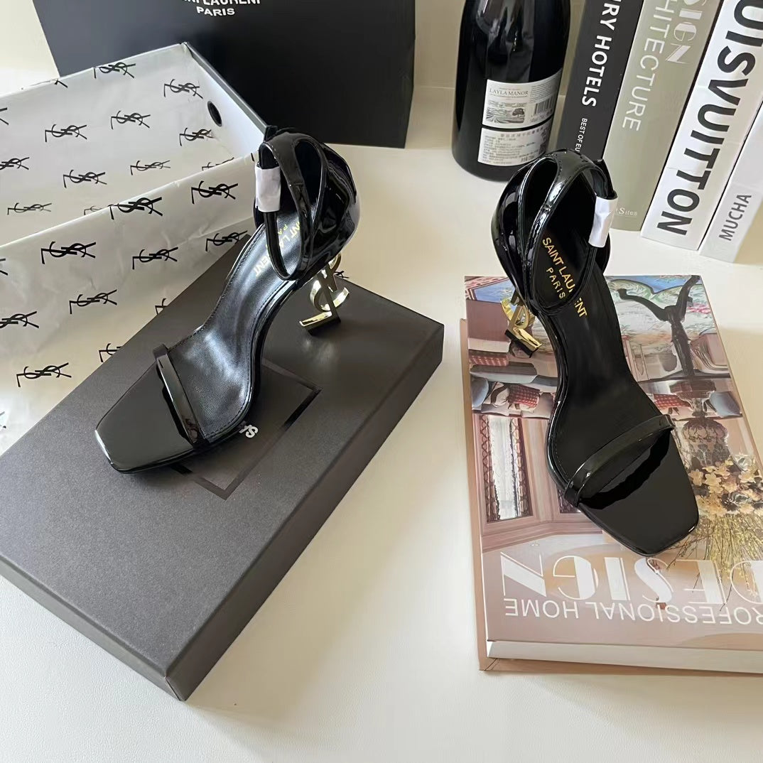 9 colors exclusive logo high heel sandals