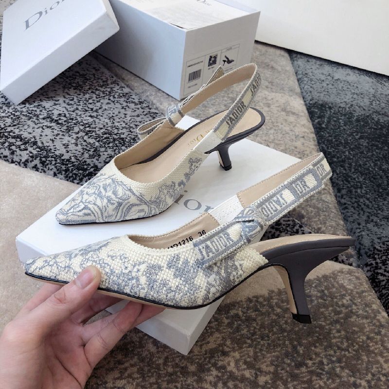 Jacquard Embroidered Bow Sandals