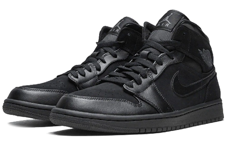 Air Jordan 1 Mid 'Triple Black 2018' 554724-050