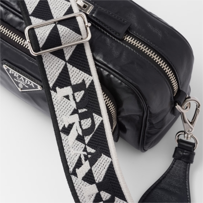 Prada Nappa antique leather multi-pocket shoulder bag