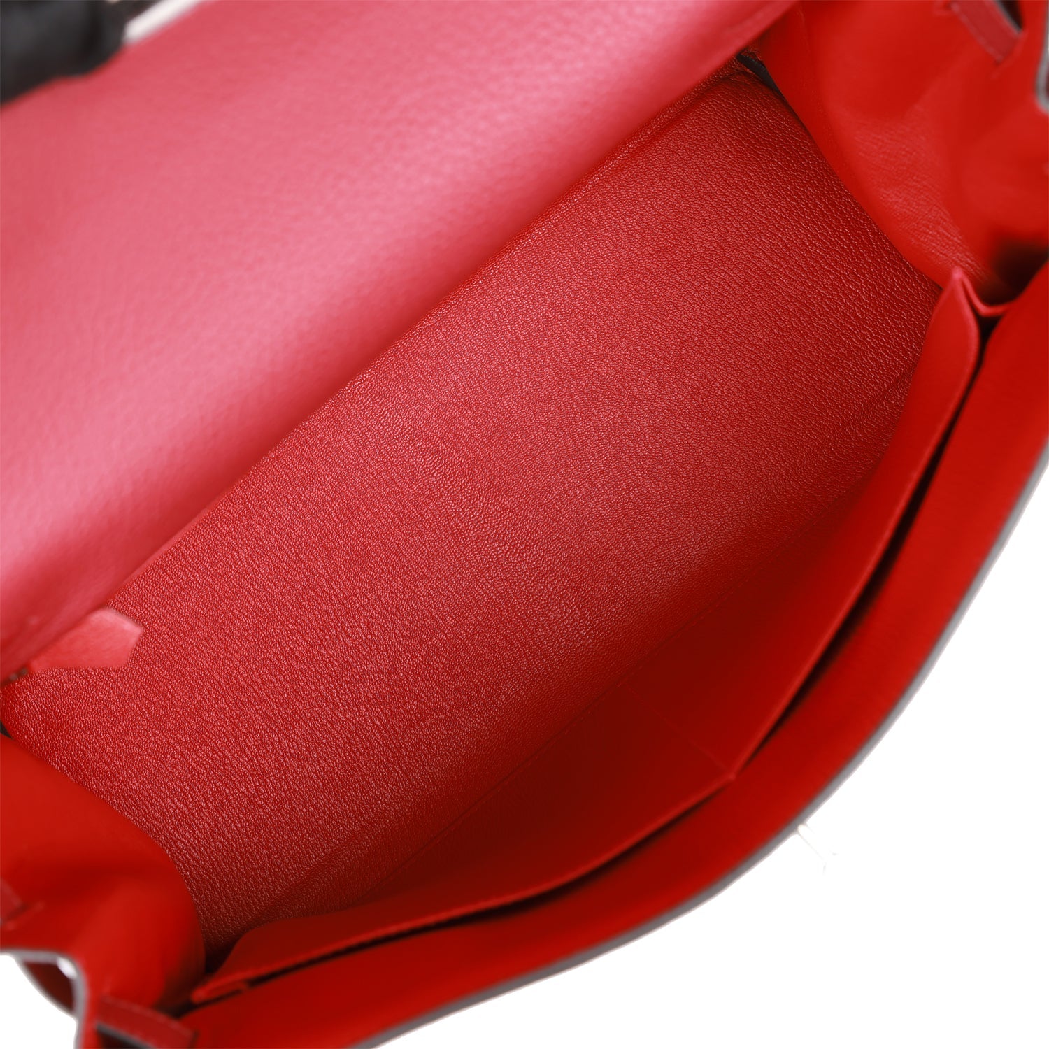 Hermès Special Order (HSS) Kelly Retourne 35 Rouge Grenat Verso Togo Palladium Hardware