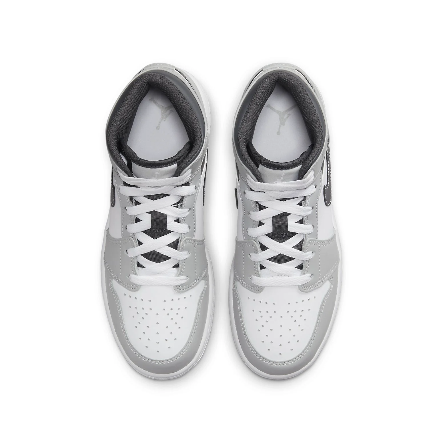 (GS) Air Jordan 1 Mid 'Light Smoke Grey' 554725-078