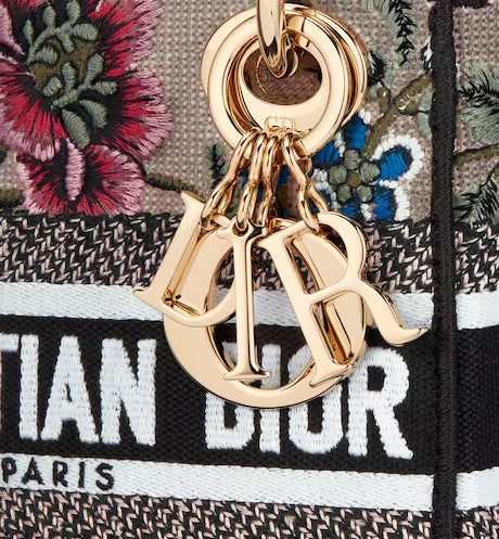 MINI LADY D-LITE BAG Pink Multicolor Dior Petites Fleurs Embroidery