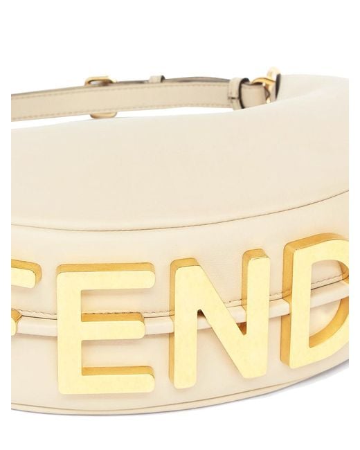 Fendi Fendigraphy Small in Beige Leather Bag