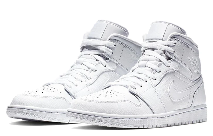 Air Jordan 1 Mid 'Triple White 2019' 554724-129