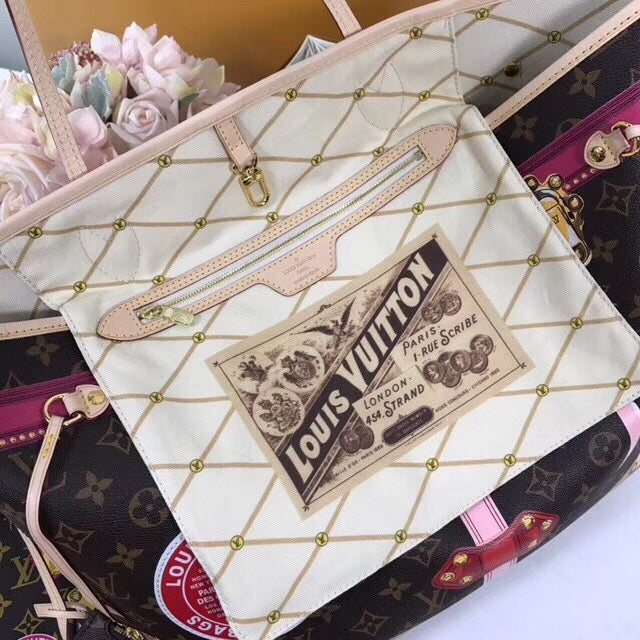 LV Neverfull MM Summer Trunk Monogram M41390