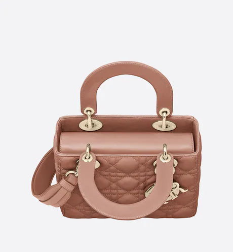 SMALL LADY DIOR MY ABCDIOR BAG Blush Cannage Lambskin