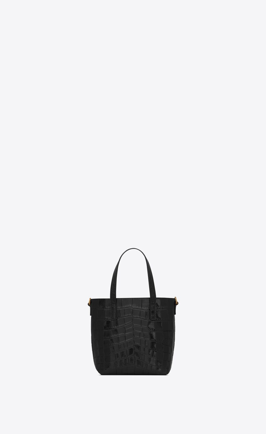YSL Paris Mini Toy Shopping In Crocodile-Embossed Leather