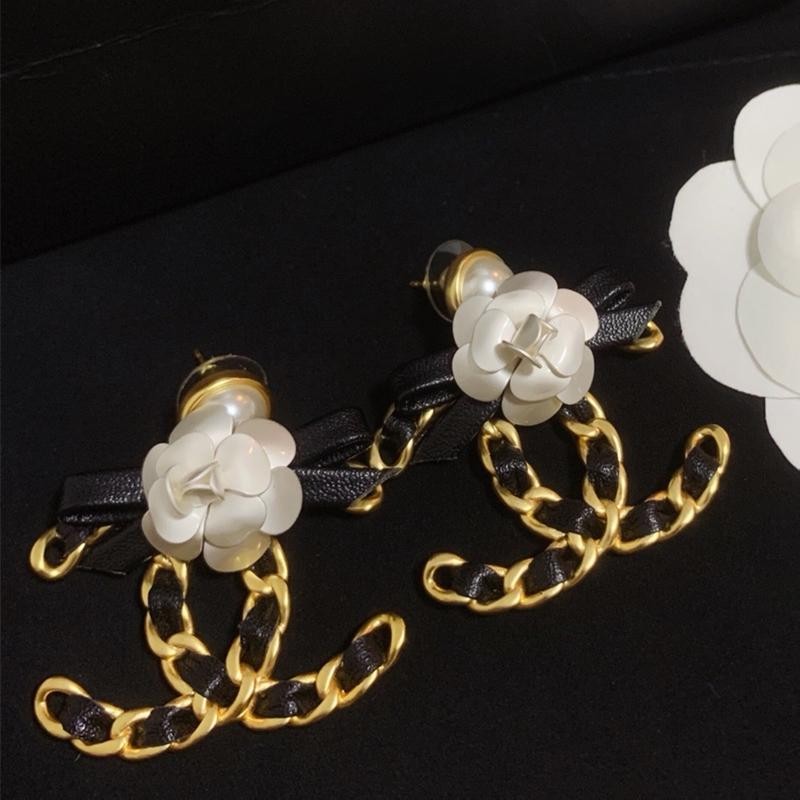 Fashion Flower Double C Earrings