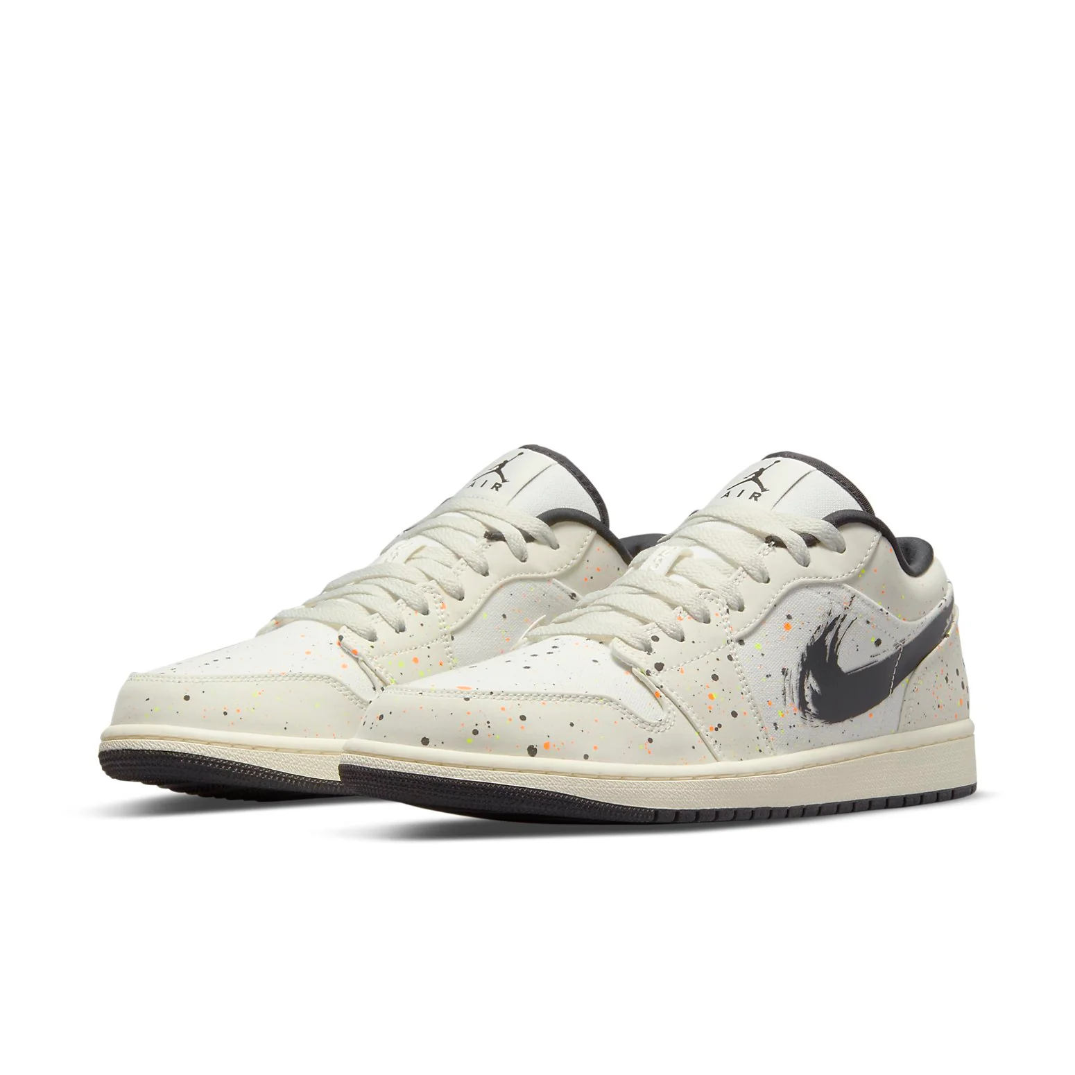 Air Jordan 1 Low 'Brushstroke Swoosh - Paint Splatter' DM3528-100