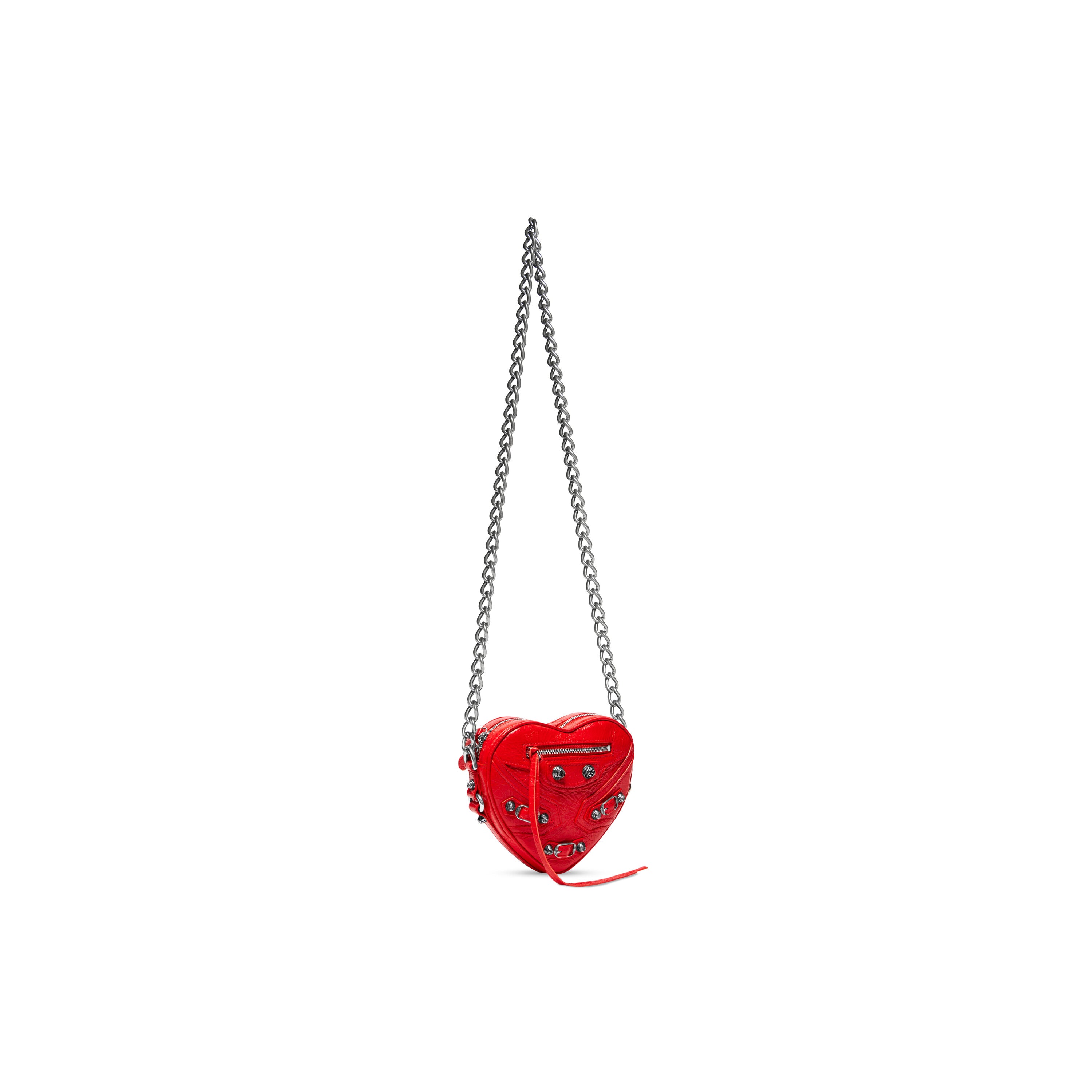 WOMEN'S LE CAGOLE HEART MINI BAG IN RED