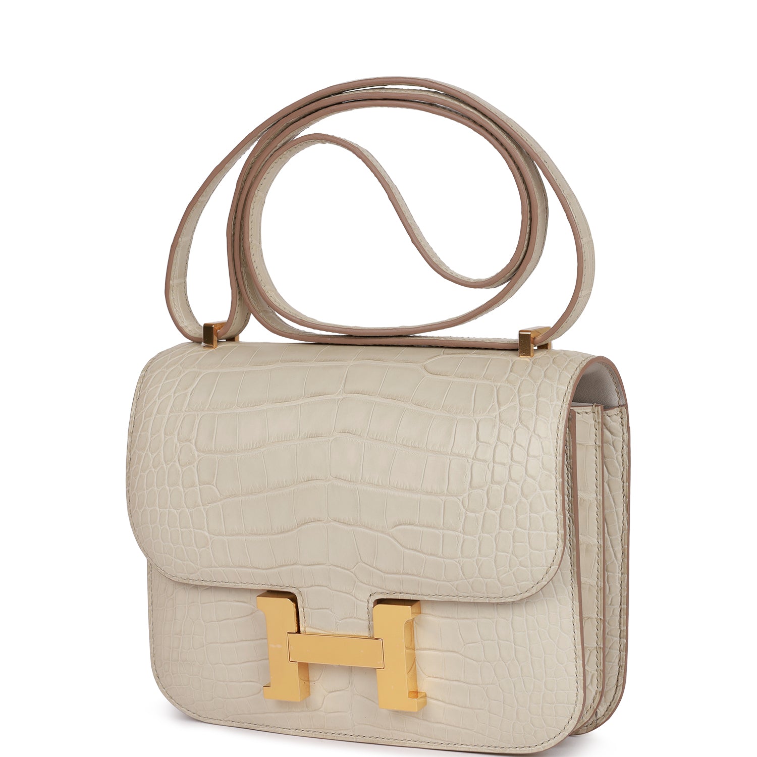 Hermès Constance 18 Beton Matte Alligator Gold Hardware