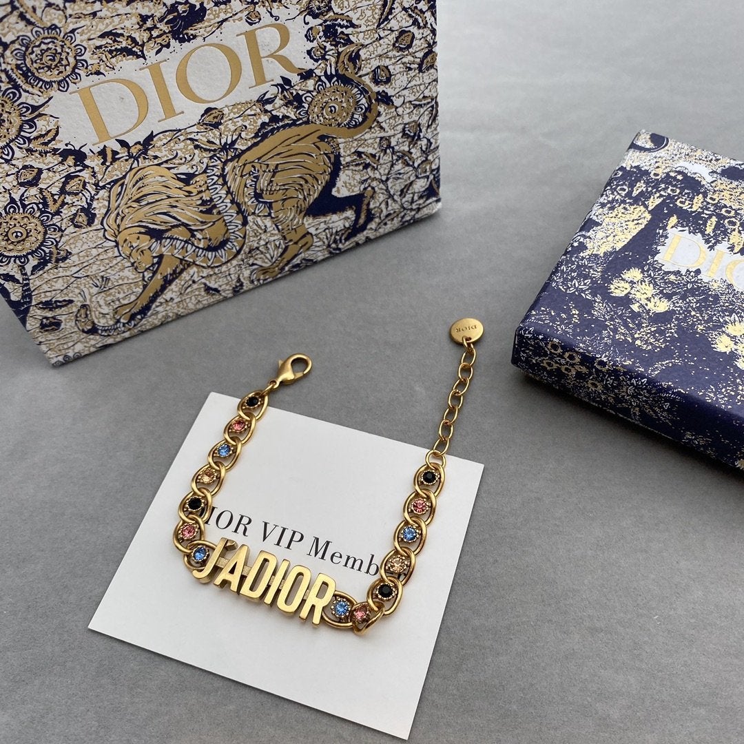 retro colored diamond bracelet