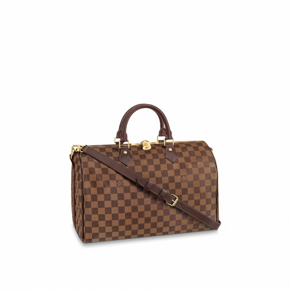 LV Damier Ebene Canvas Speedy Bandouliere 35 N41366