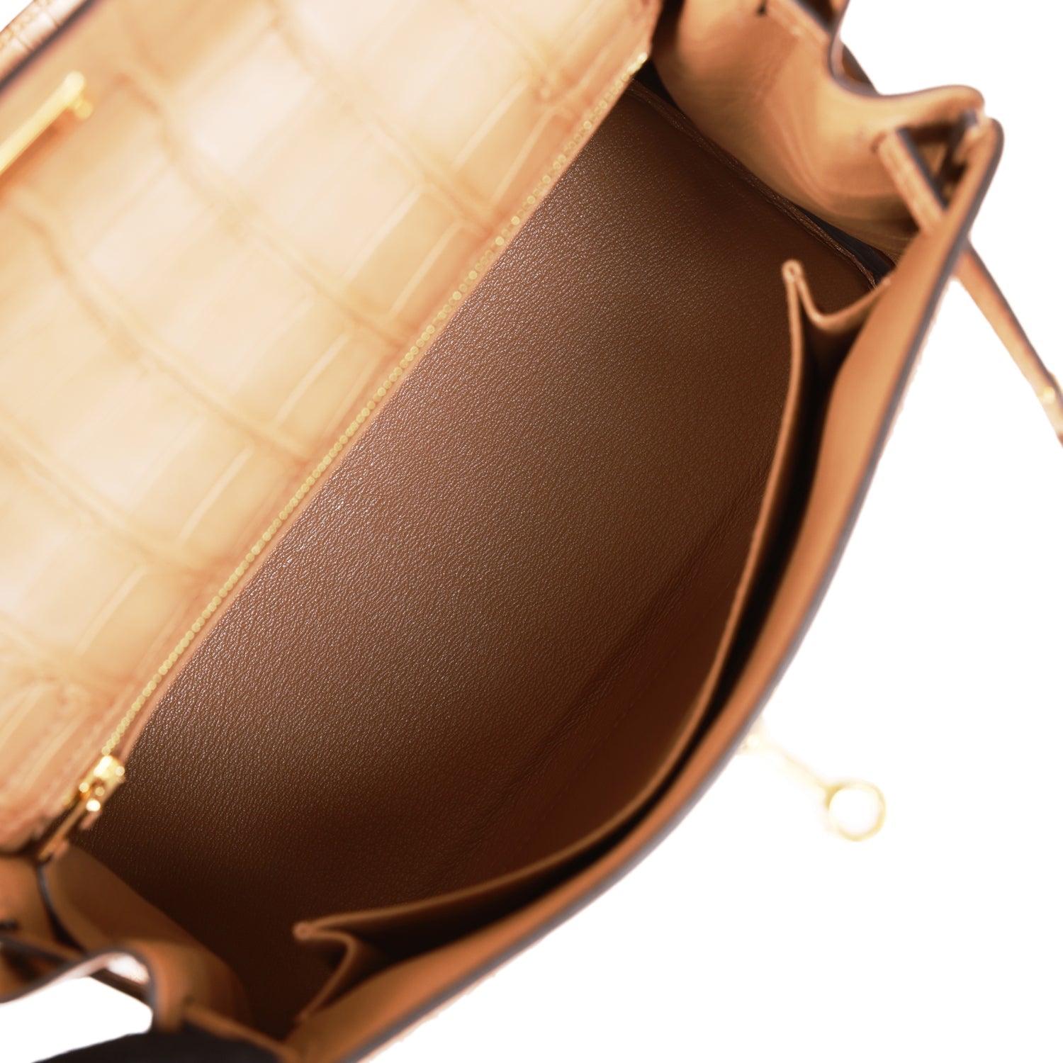 Hermès Kelly Retourne 25 Chai Matte Alligator Gold Hardware